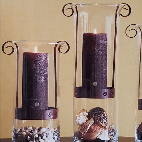 🩵PartyLite Sunesta Medium 13" Glass Hurricane - Picture 2 of 12